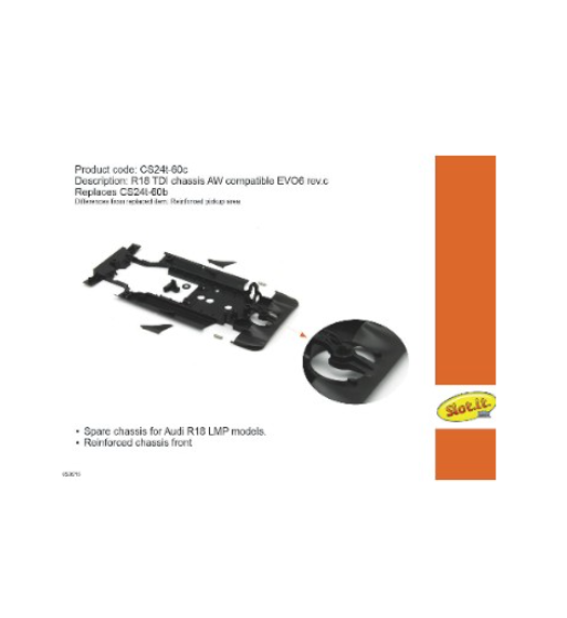 Chasis Audi R18 TDI EVO6 REV3 Slot.it CS24T60C