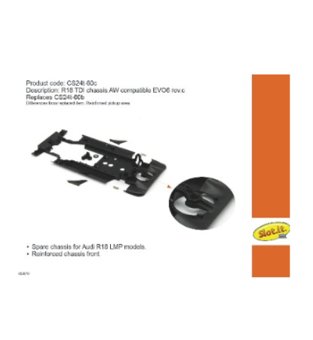 Chasis Audi R18 TDI EVO6 REV3 Slot.it CS24T60C