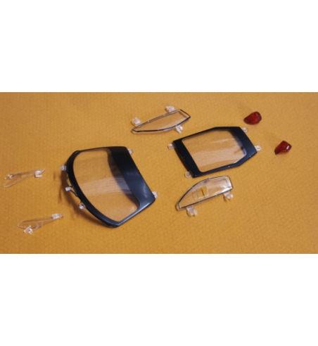Sideways RC-SWFCD Cristales y partes transparentes Fantasy Car 01 GT3 - Claridad y realismo slot