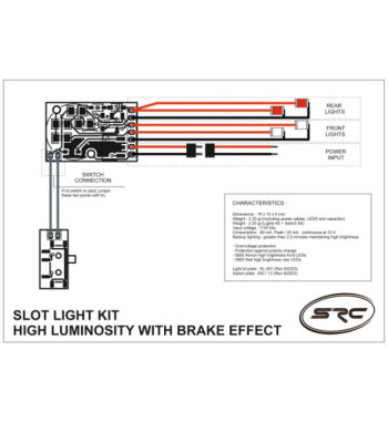 SRC RM0190 Kit de luces LED RS 01 Slot Car - Iluminación profesional slot