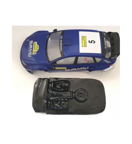 Mustang M-L0043R Lexan rally Subaru - Ligereza y detalle para slot