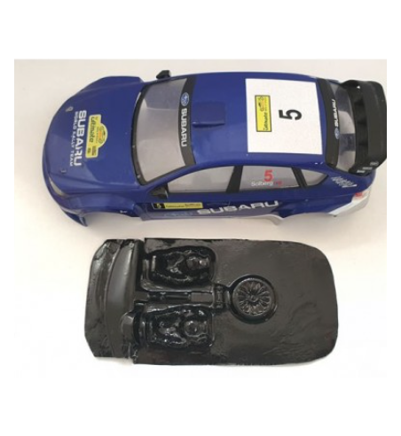 Mustang M-L0043R Lexan rally Subaru - Ligereza y detalle para slot