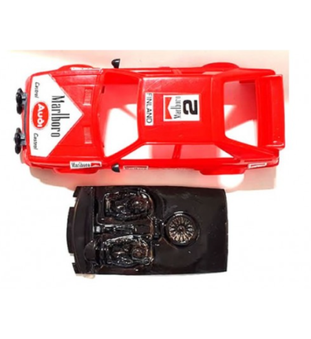 Mustang M-L0042R Lexan rally Audi Quattro - Detalle y ligereza para slot
