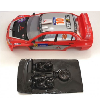 Mustang M-L0041R Lexan rally Mitsubishi Lancer - Ligereza y detalle para slot
