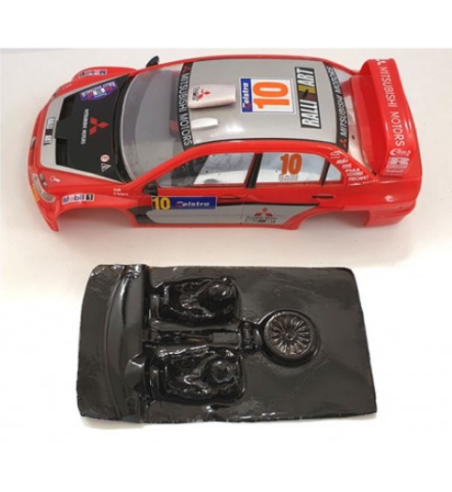 Mustang M-L0041R Lexan rally Mitsubishi Lancer - Ligereza y detalle para slot