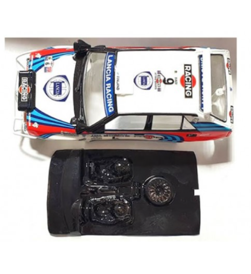 Mustang M-L0040R Lexan rally Lancia Delta Integrale - Ligereza y detalle para slot