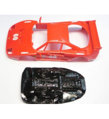 Mustang M-L0036R Lexan rally Ferrari F40 - Ligereza y detalle para slot