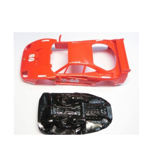 Mustang M-L0036R Lexan rally Ferrari F40 - Ligereza y detalle para slot