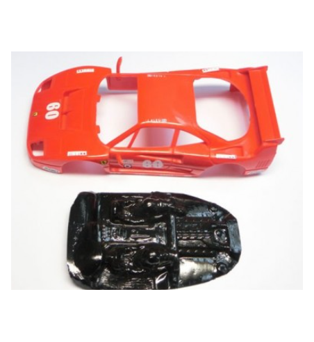 Mustang M-L0036R Lexan rally Ferrari F40 - Ligereza y detalle para slot