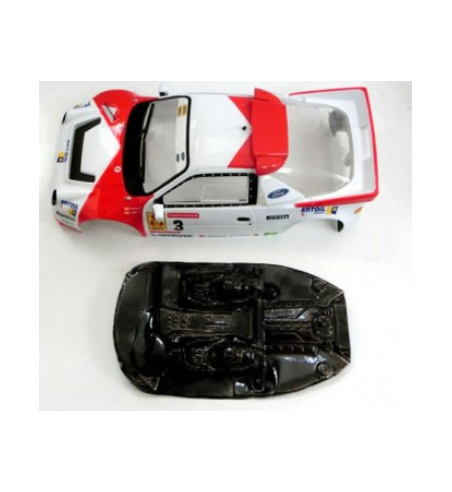 Mustang M-L0015R Lexan rally Ford RS200 Scaleauto - Ligereza y detalle para slot
