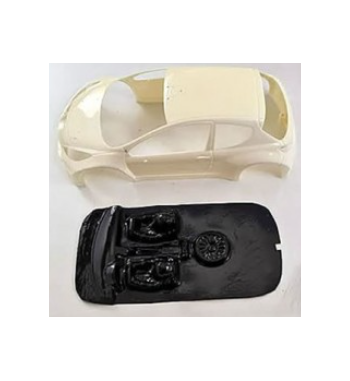 Mustang M-L0010R Lexan rally Peugeot 207 Avant Slot - Ligereza y detalle para slot