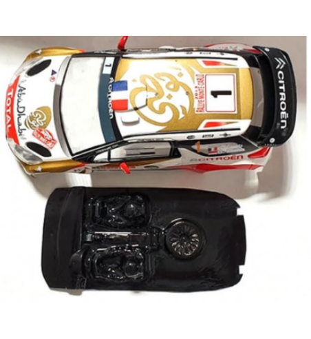 Mustang M-L0000R Lexan rally Citroen DS3 Scalextric - Ligereza y detalle para slot