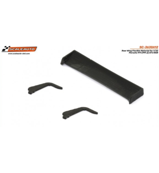 Scaleauto SC-3630A12 Alerón goma flexible Porsche 911 (991.2) - Accesorio slot