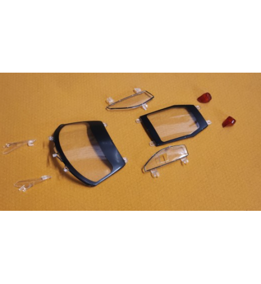 Sideways RC-SWFCD Cristales y partes transparentes Fantasy Car 01 GT3 - Claridad y realismo slot