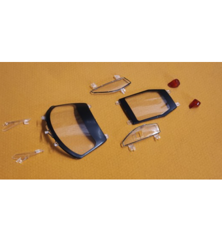 Sideways RC-SWFCD Cristales y partes transparentes Fantasy Car 01 GT3 - Claridad y realismo slot