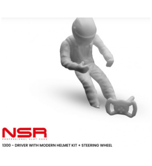 NSR 1300 Piloto moderno con casco y volante - Realismo actualizado para slot