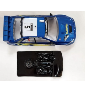 Mustang M-L0050R Lexan rally Subaru Impreza WRC 2006 - Detalle y ligereza para slot
