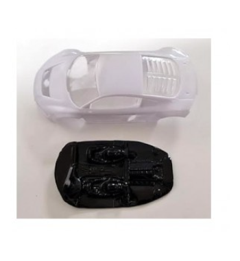 Mustang M-L0049R Lexan rally Audi R8 - Detalle y ligereza para slot