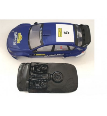 Mustang M-L0043R Lexan rally Subaru - Ligereza y detalle para slot