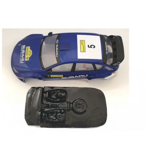 Mustang M-L0043R Lexan rally Subaru - Ligereza y detalle para slot