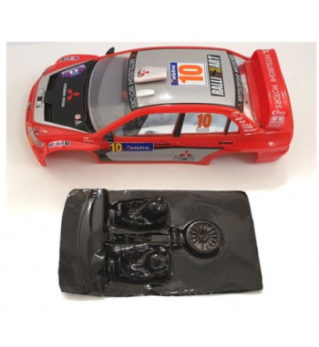 Mustang M-L0041R Lexan rally Mitsubishi Lancer - Ligereza y detalle para slot