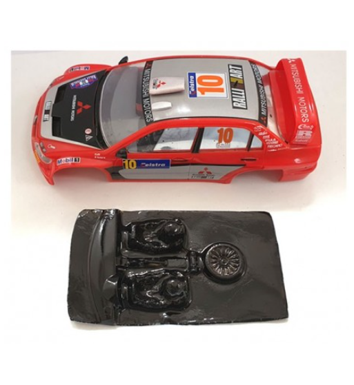 Mustang M-L0041R Lexan rally Mitsubishi Lancer - Ligereza y detalle para slot