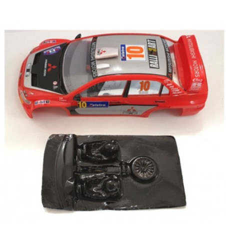 Mustang M-L0041R Lexan rally Mitsubishi Lancer - Ligereza y detalle para slot