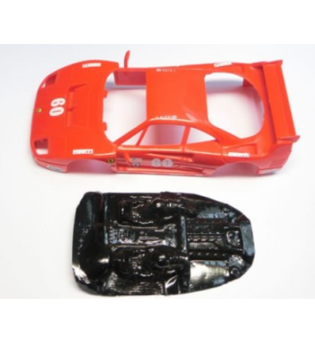 Mustang M-L0036R Lexan rally Ferrari F40 - Ligereza y detalle para slot