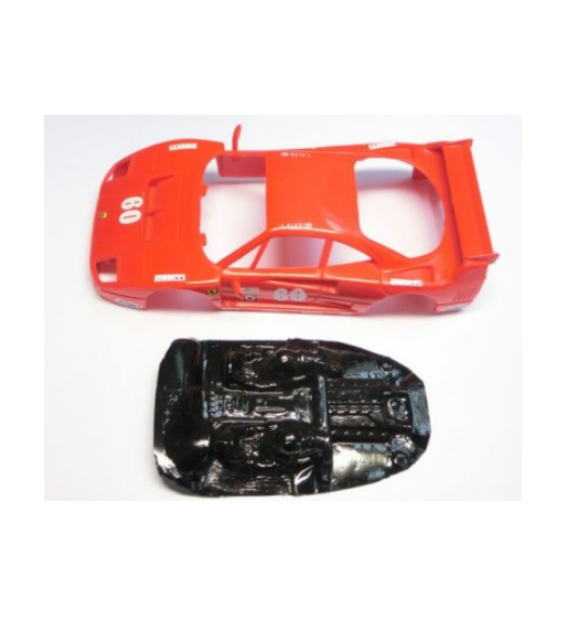 Mustang M-L0036R Lexan rally Ferrari F40 - Ligereza y detalle para slot