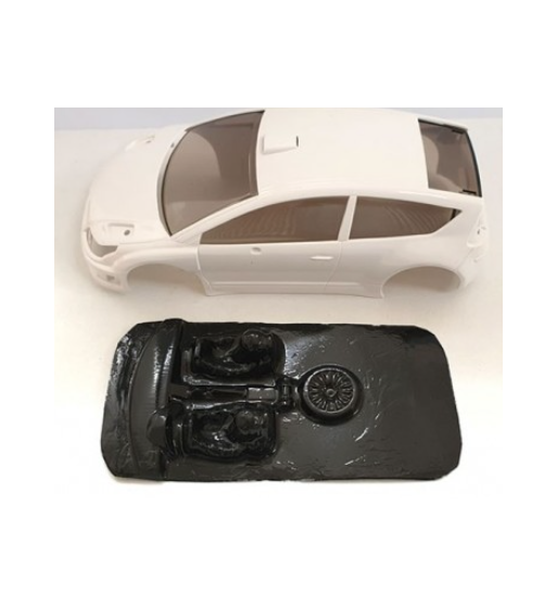 Mustang M-L0024R Lexan rally Citroen C4 Ninco - Detalle y ligereza para slot