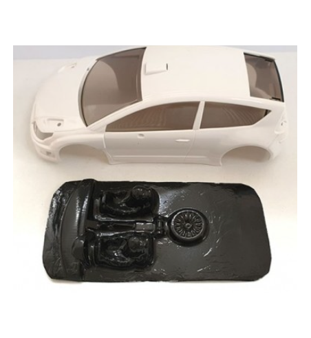 Mustang M-L0024R Lexan rally Citroen C4 Ninco - Detalle y ligereza para slot
