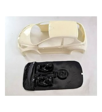 Mustang M-L0010R Lexan rally Peugeot 207 Avant Slot - Ligereza y detalle para slot