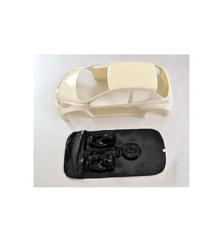 Mustang M-L0010R Lexan rally Peugeot 207 Avant Slot - Ligereza y detalle para slot