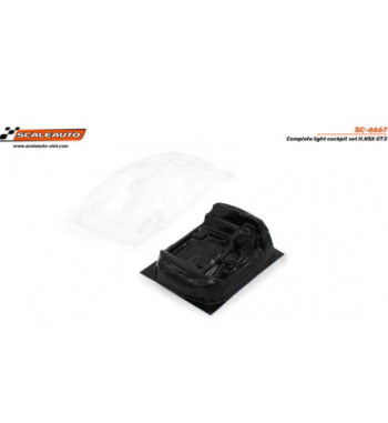 Scaleauto SC-6667 Interior lexan Honda NSX GT3 - Recambio detallado para slot