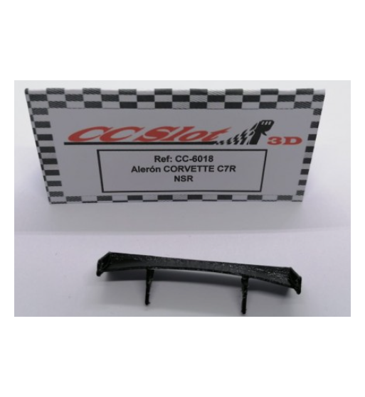 CC Slot CC-6018 Alerón goma flexible Corvette C7R NSR - Recambio para slot profesional