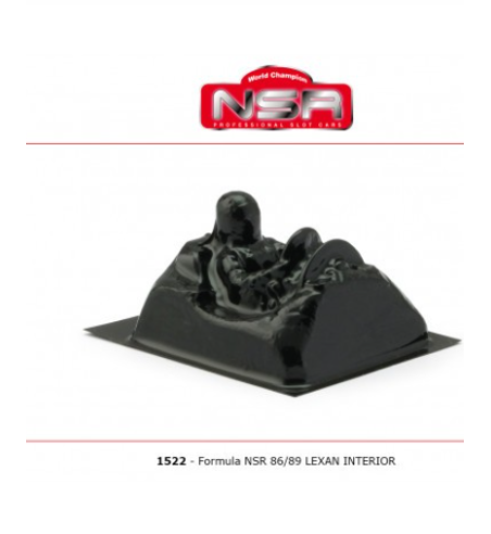 NSR 1522 Cockpit lexan Formula 1 86-89 - Recambio slot lexan