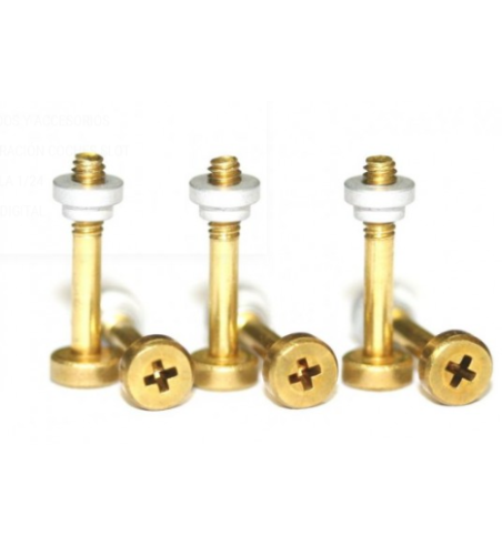 Tornillos suspensión estándar latón largos Sloting Plus SP114003 | Slot racing pro