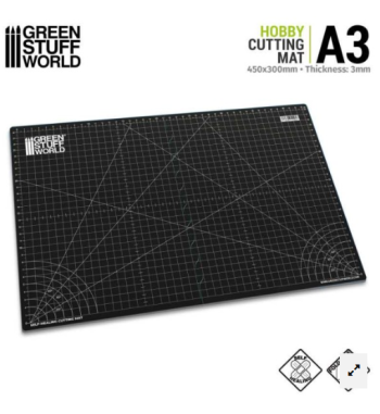 Tapete corte negro A3 Green Stuff World GSWCUTA3BLACK