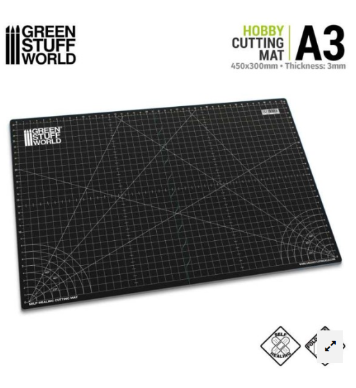 Tapete corte negro A3 Green Stuff World GSWCUTA3BLACK Tapete corte negro A3 Green Stuff World GSWCUTA3BLACK