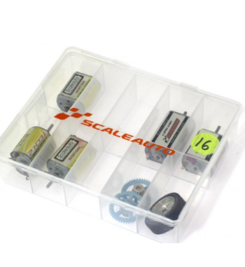 SC5096B Caja 10 compartimentos motores o ruedas Scaleauto