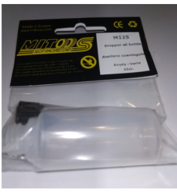 M125 Botella 25cc metálica vacía Mitoos