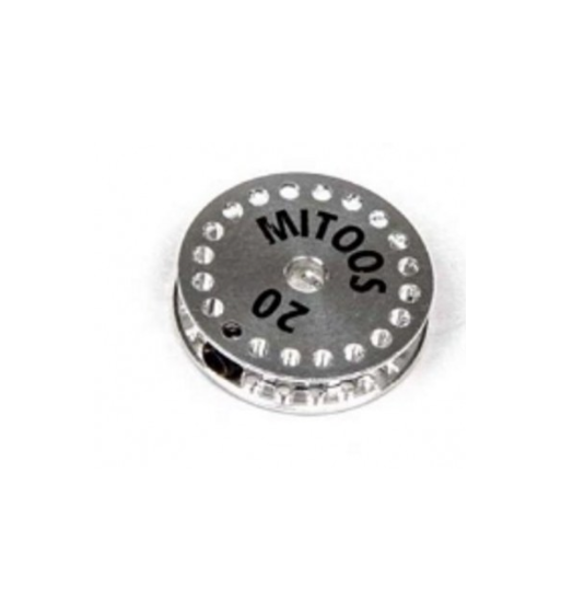 Polea MITOOS M143 MXL aluminio Z20 X1 para transmisiones fiables y resistentes.