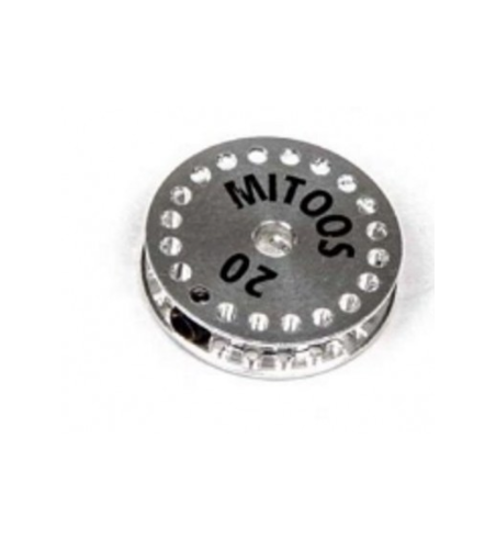 Polea MITOOS M143 MXL aluminio Z20 X1 para transmisiones fiables y resistentes.