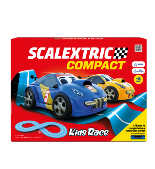 Circuito completo Scalextric Compact Kids Race para slot Circuito completo Scalextric Compact Kids Race para slot
