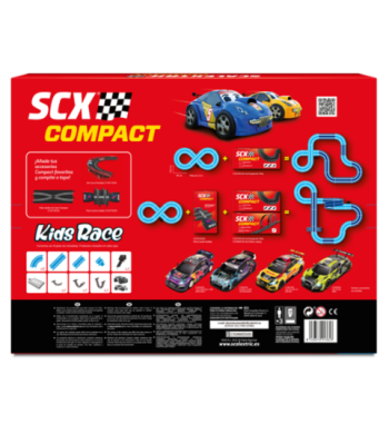 Circuito completo Scalextric Compact Kids Race para slot