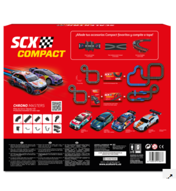 Circuito completo Scalextric Compact Chrono Masters para slot