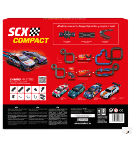 Circuito completo Scalextric Compact Chrono Masters para slot