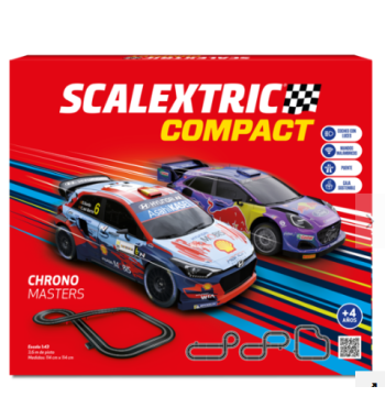 Circuito completo Scalextric Compact Chrono Masters para slot