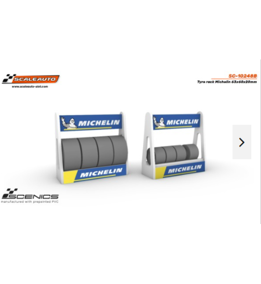 Slot Scaleauto SC-10248B Carrito de neumáticos Michelin 63x60x20mm para slot - Slot Maxi al mejor precio Slot Scaleauto SC-10248B Carrito de neumáticos Michelin 63x60x20mm para slot - Slot Maxi al mejor precio