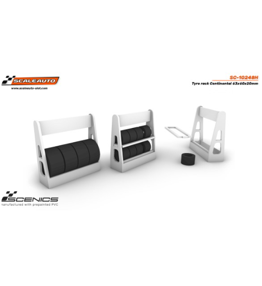 Slot Scaleauto SC-10248H Carrito de neumáticos Continental 63x60x20mm para slot - Slot Maxi al mejor precio